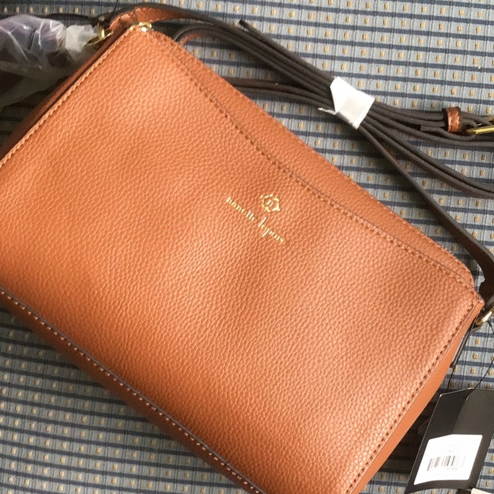 Beautiful Nanette Lepore Lidia triple section crossbody with bonus scarf